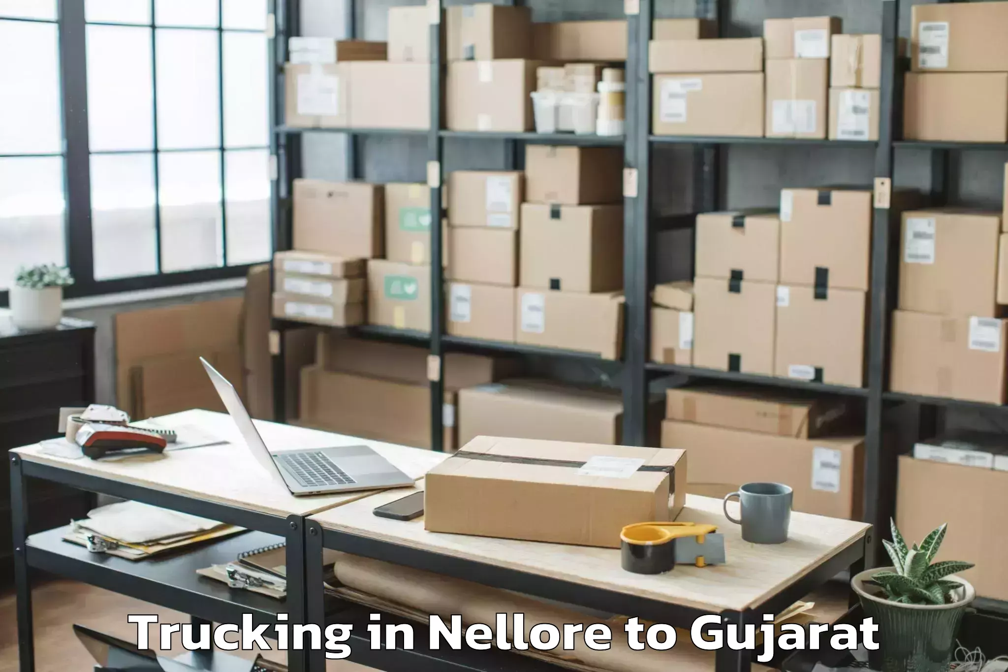 Book Nellore to Lunavada Trucking Online